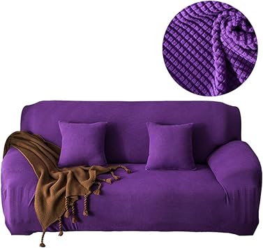 Jacquard Sofa Cover Solid Color Polyester Non Slip Couch Covers