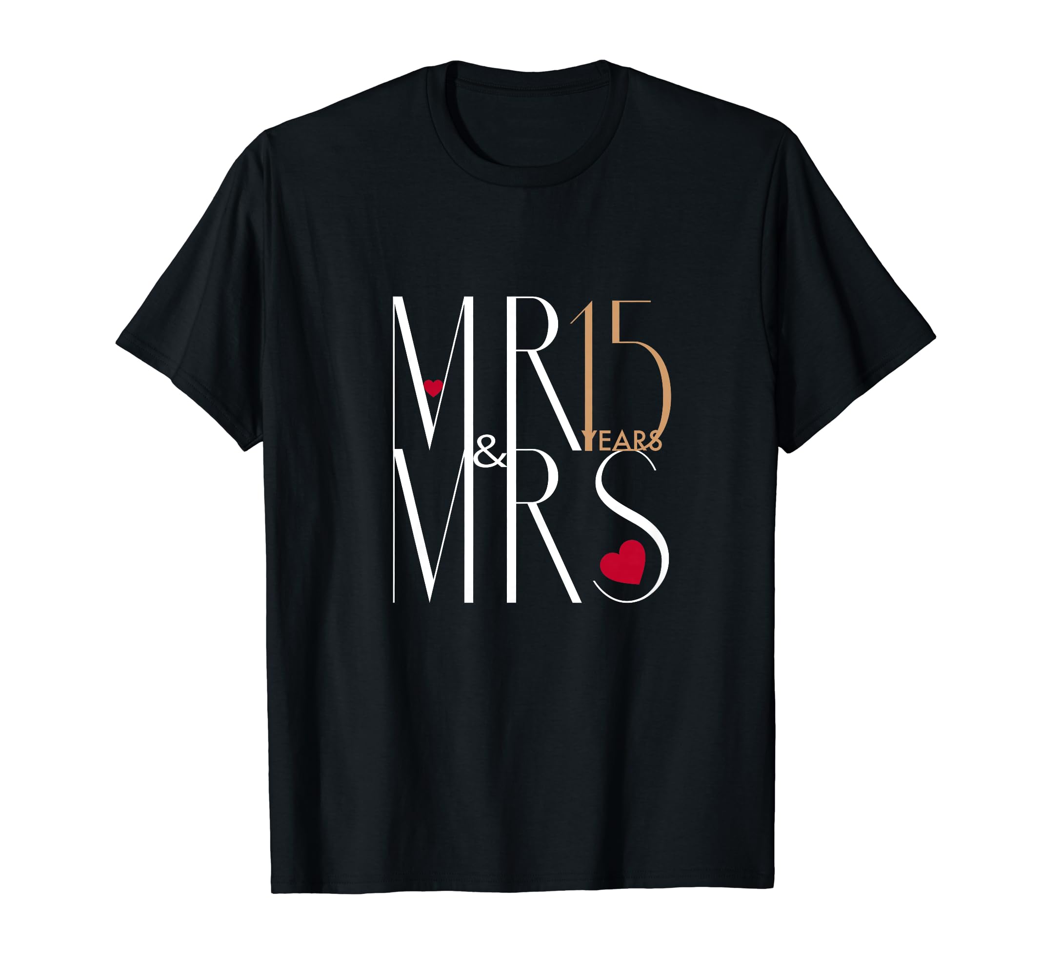 Photo 1 of Size XL--Mr and Mrs 15 Years - 15th Wedding Anniversary T-Shirt