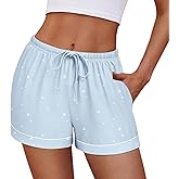 Ekouaer Womens Pajama Shorts Casual Summer Sleep Shorts Cute Printed Lounge Pj Bottoms with Drawstring & Pockets