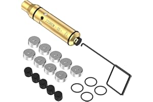 Tipfun Laser Training Cartridge for 223/9mm/38SPL/6.5mm /.44Mag/.380ACP/308win/.45ACP / .40S&W with Built in Rubber Snap Cap for Dry Fire Training Practice