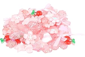 60pcs Junk Case Charms Kit, 3D Pink Phone Case Charms Girly Coquette DIY Craft Accessories for Girls Phone Cases Decorating