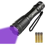 Consciot UV Flashlight Blacklight, 2 in 1 White Light & 395nm Ultraviolet Black Light, Handheld LED Flashlight for Camping, R