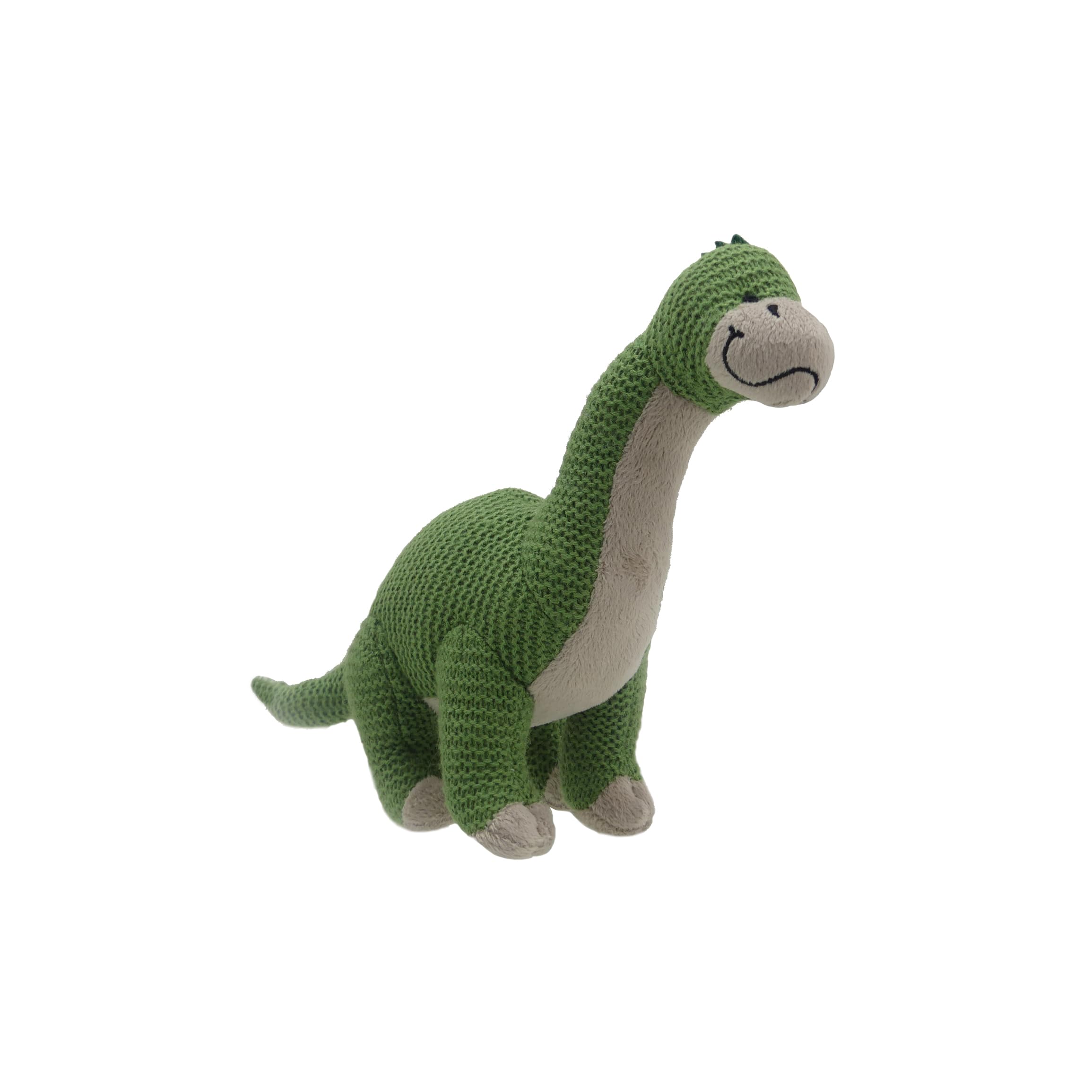 Wilberry - Knitted - Small Green Brontosaurus Dinosaur Soft Toy - WB004306