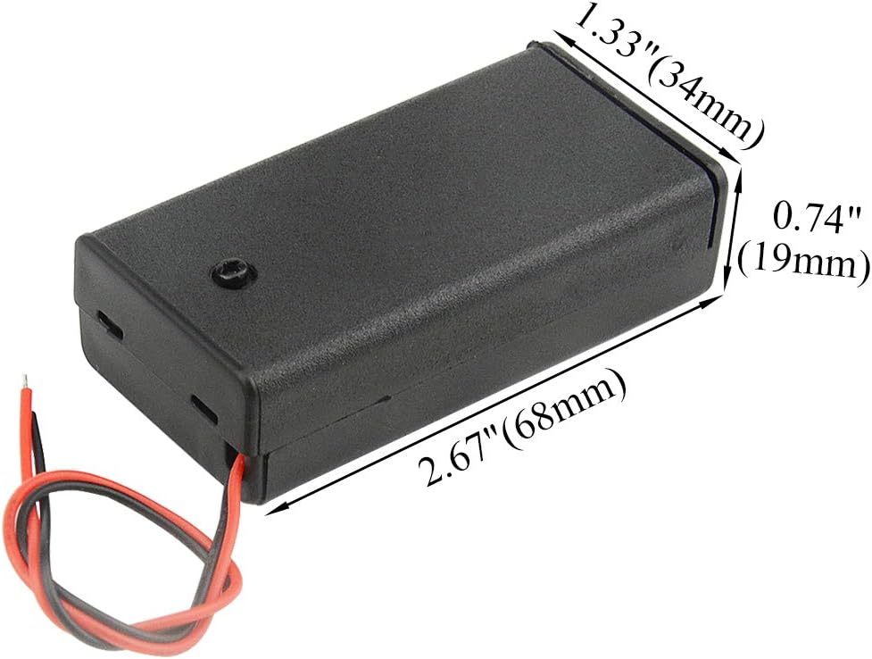 WMYCONGCONG 10 PCS AA Battery Holder with Switch, 2x 1.5V AA Battery Holder Case Storage Box with Wire Leads and ON/OFF Switch - Image 3