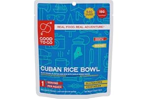 GOOD TO-GO Cuban Rice Bowl (Single Serving) |Camping & Backpacking Food | Just Add Water Backpacking Meals | Good To-Go Dehydrated Meals Taste Better Than Freeze Dried Food