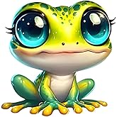 2PC Cute Frog Vinyl Stickers Big Eyes Waterproof Decals for Laptop Car Truck Bumper Motorcycle Wall Removable Durable Sticker A-60