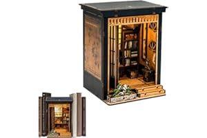 Japanese DIY Miniature House Kit, Tiny Model House for Adults to Build, Wooden Mini Doll HouseKit, 3D Dollhouse Bookend for B