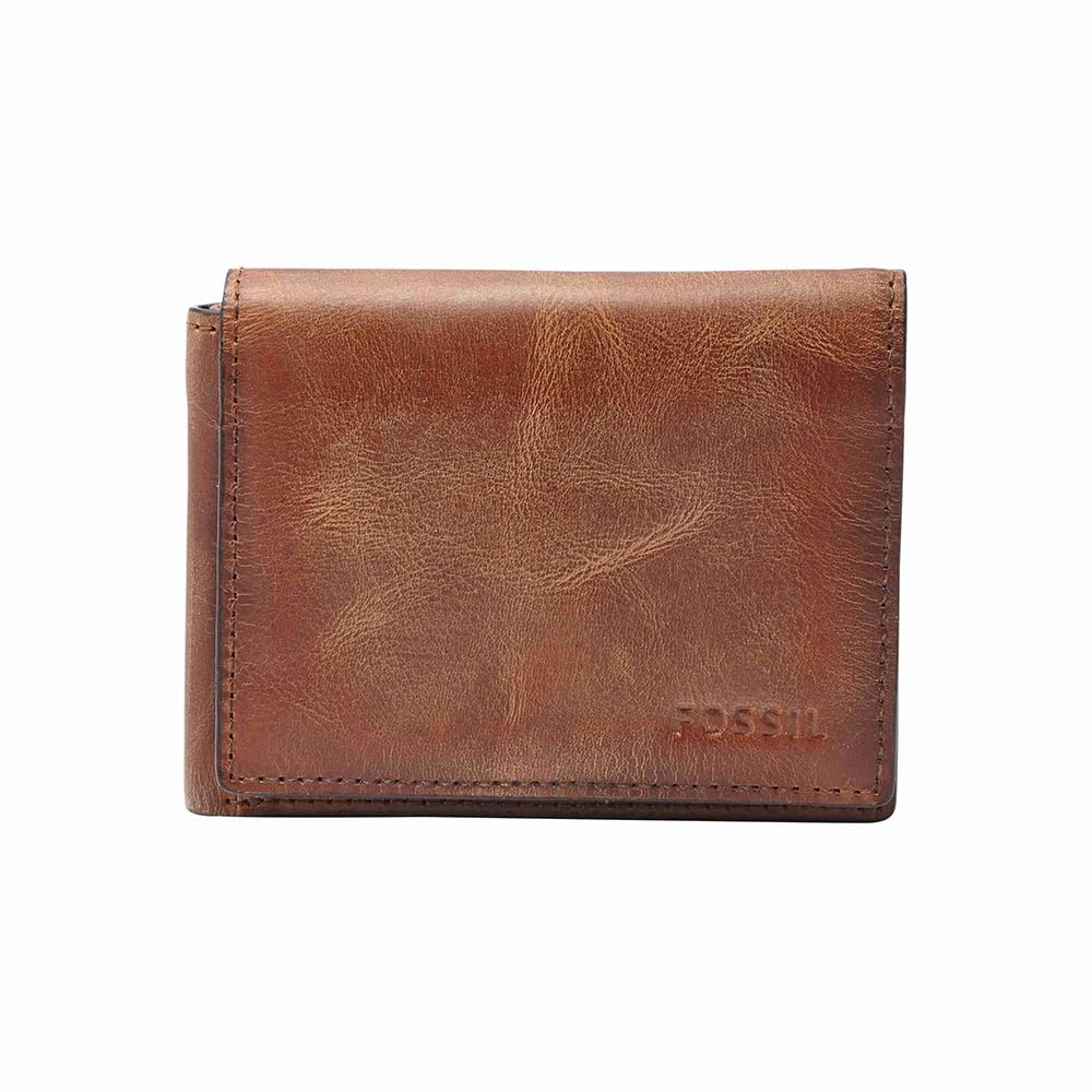 Fossil Men's Derrick Leather Bifold wallet 10.16 cm L x 1.905 cm W x 8.255 cm H