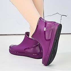 Women's Fashion Rain Boots Warm Water Proof Rubber