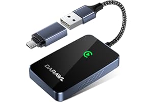 DARAWL Wireless CarPlay Adapter, Converts Wired to Wireless Apple CarPlay, Fits for Cars from 2015 & iOS 10+, Easy Use & Stable Connection
