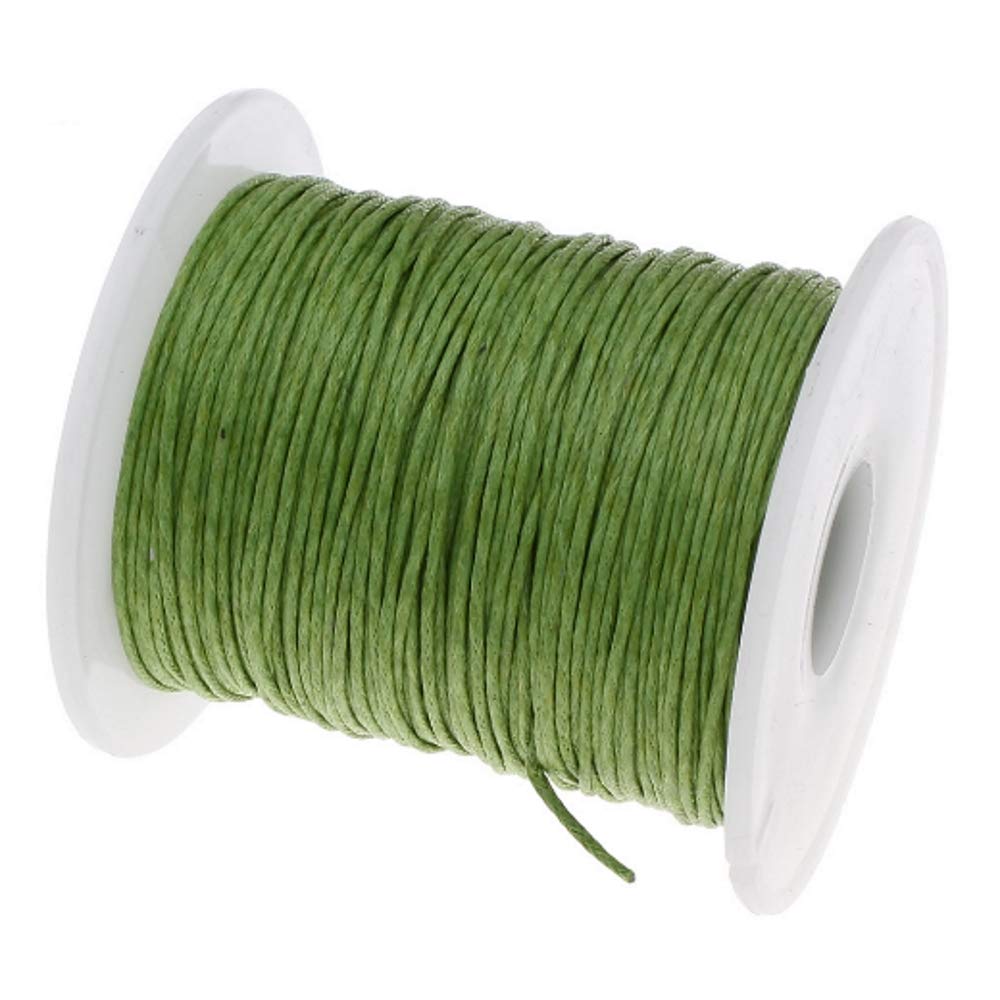 My-Bead Waxed Cotton Cord Ø 1 mm 100 Yards 90 m Khaki Light Quality AAA Jewellery Making DIY