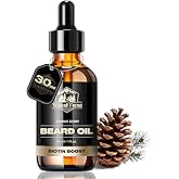 Waking Forest Cedar Beard Oil for Men - Biotin Mustache Oil with Vitamin E, Rosemary & Castor - Beard Care Softener, Strengthens, and Moisturizes - Beard Conditioner (1 oz)