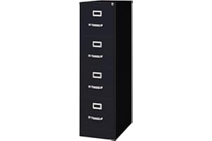 HIRSH INDUSTRIES 25" Deep Commercial 4 Drawer Letter Size High Side Vertical File Cabinet Color: Black