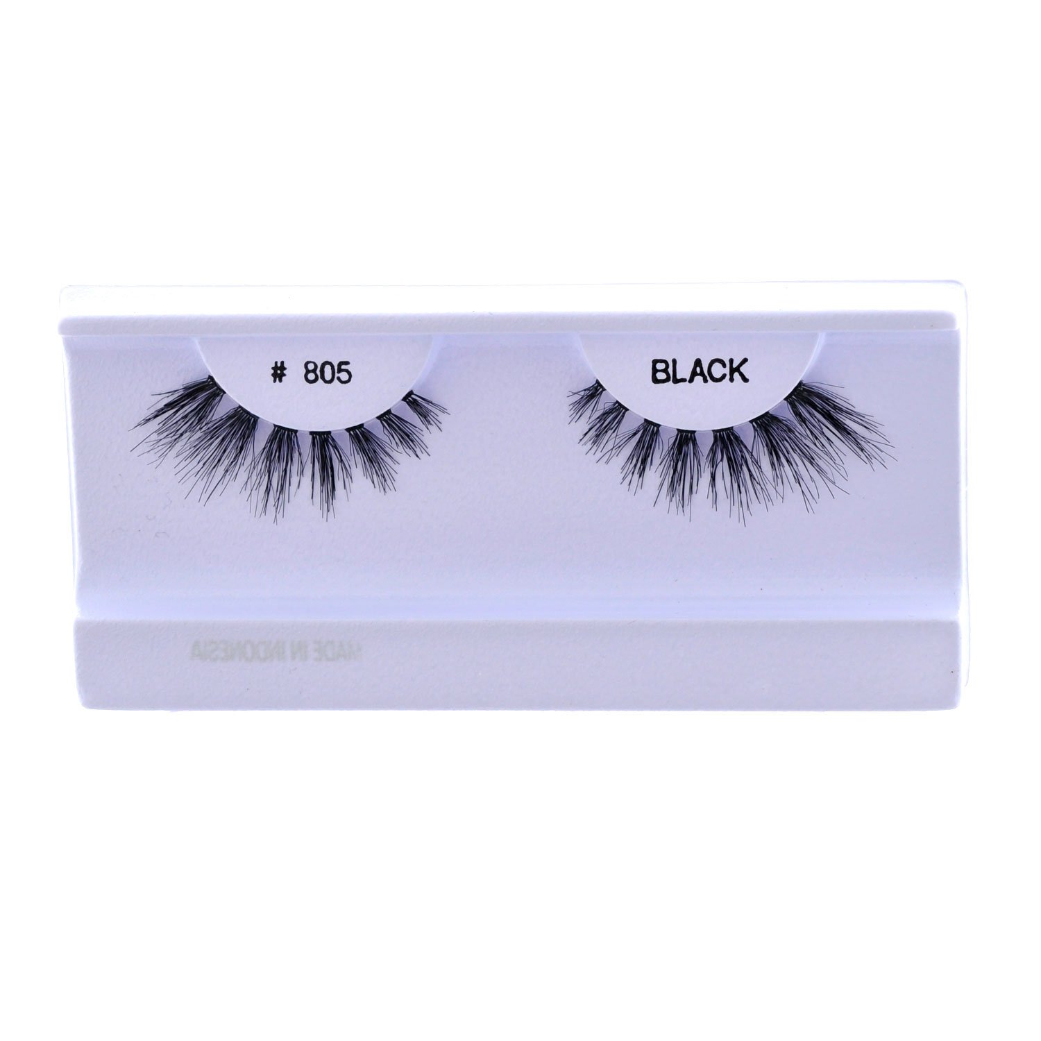 10 Pairs False Eyelashes 100% Human Hair Black (Black-805)
