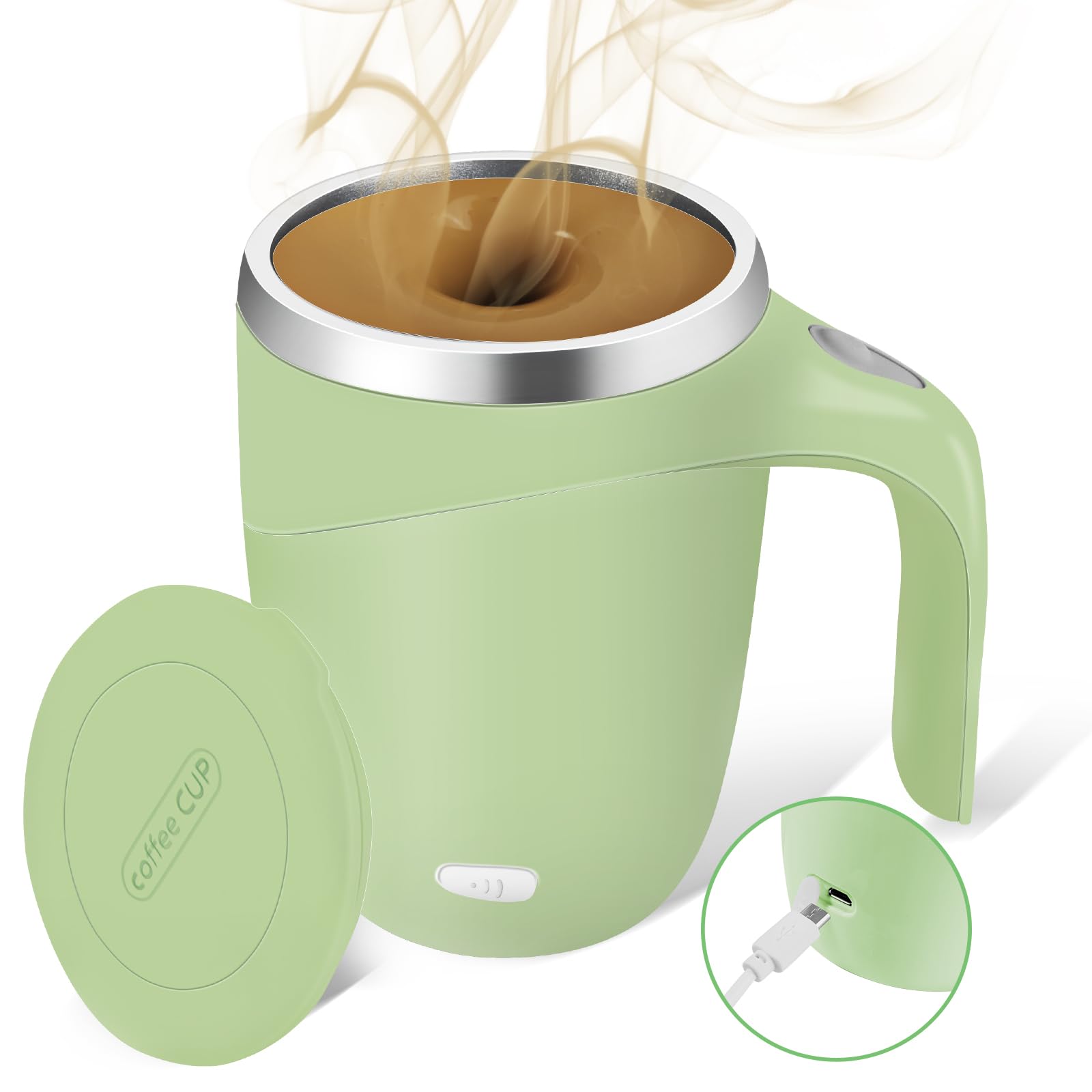 Photo 1 of Self Stirring Mug,Rechargeable automatic magnetic Self stirring coffee mug,Rotating Home Office Travel Mixing Cup,To Stir Coffee, Chocolate, Milk, Protein,Cocoa Etc, Great For Office, School, Gym…