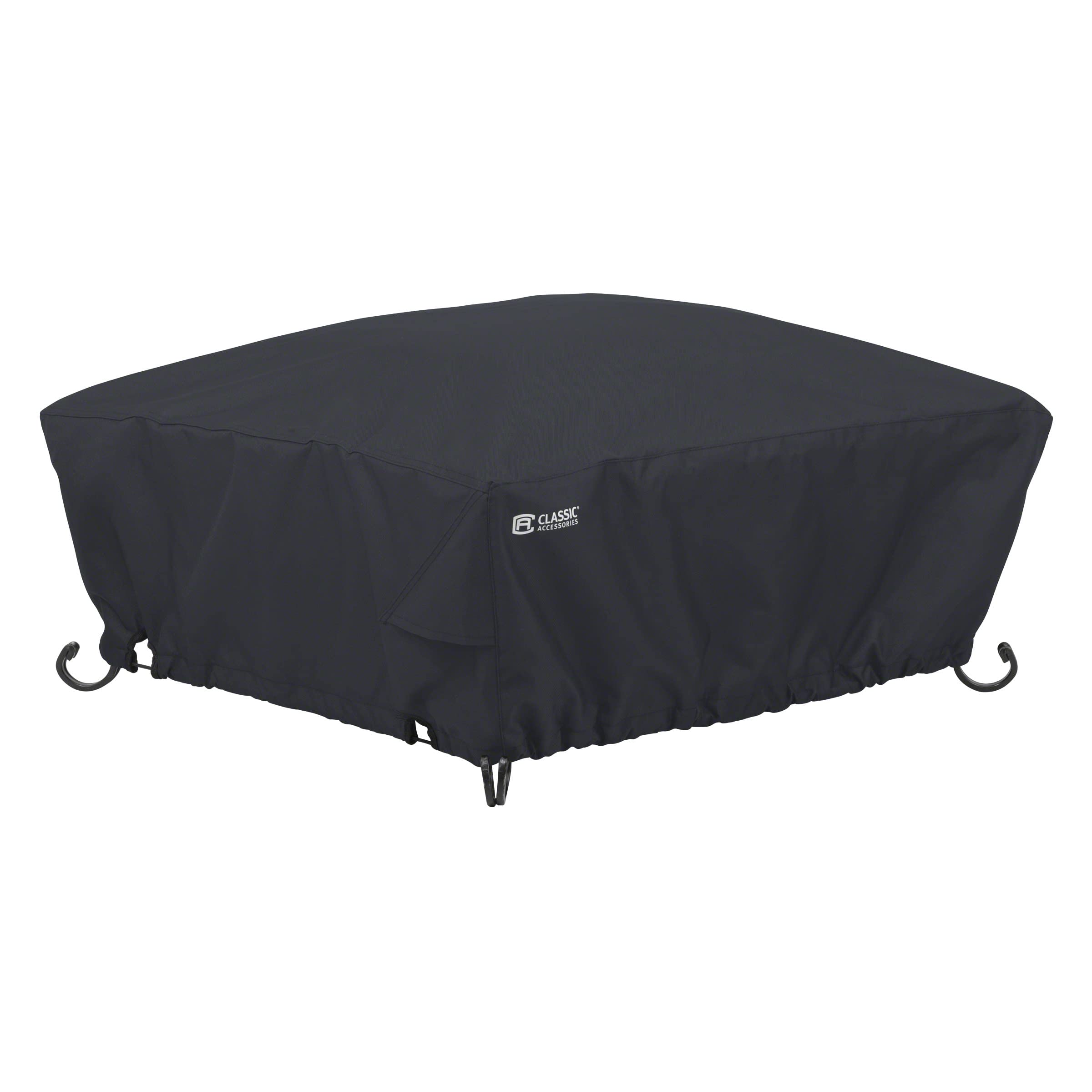 Classic Accessories Square Fire Pit Cover, Black (91cm, Small)