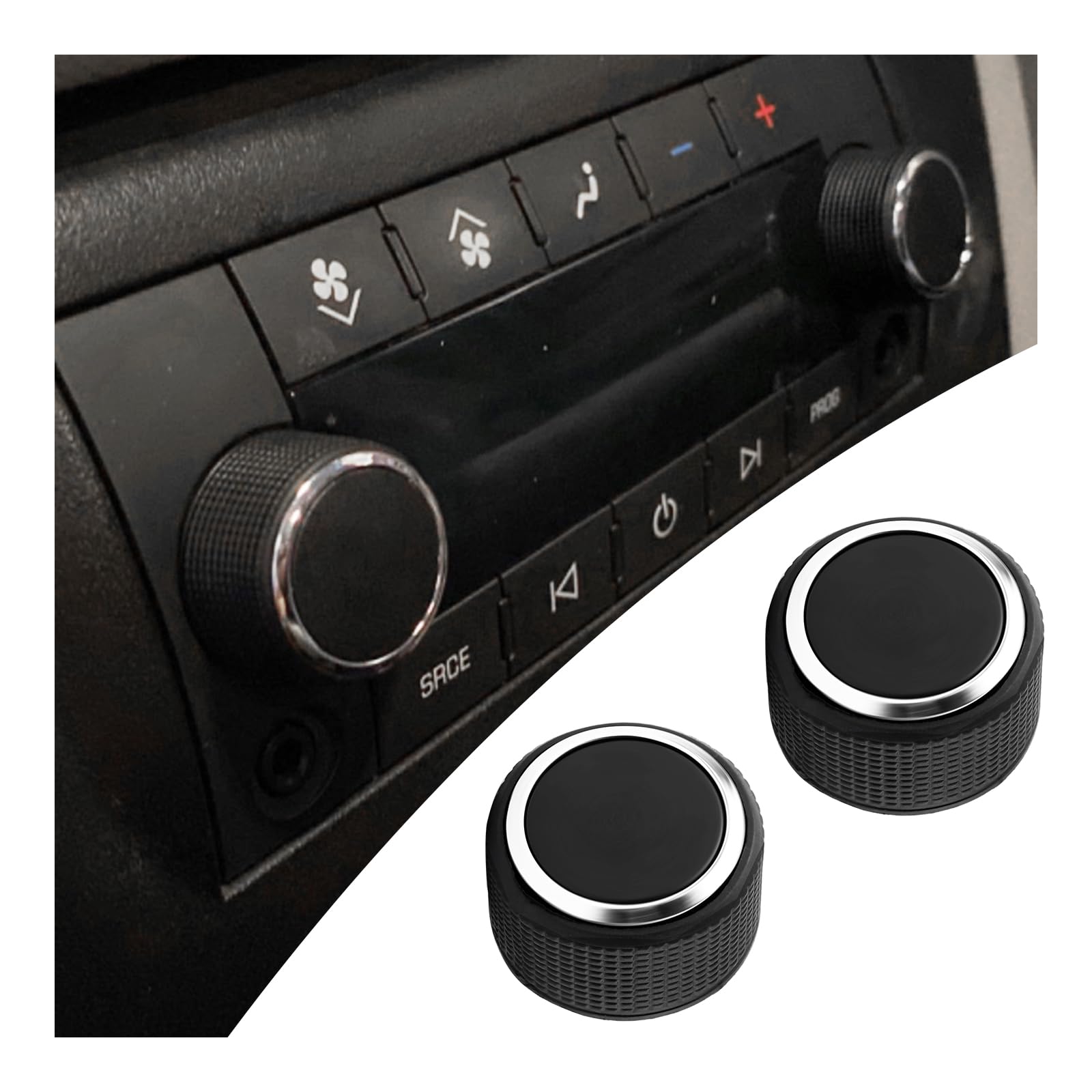 Photo 1 of 2PCS Car Volume Knob for Rear Audio Replacement OEM 22912547,Rear Radio Knobs Replacement Buttons Compatible with Buick Chevy GMC,Professional Rears Volume Control Knob