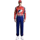 Xelyelmo Ricky Bobby Costume Talladega Nights Jumpsuit Wonder Bread Costume Cosplay Party