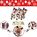 Aitey Christmas Stocking, Set of 3 Santa, Snowman, Reindeer, Xmas Character 3D Plush with Faux Fur Cuff Christmas Decorations and Party Accessory