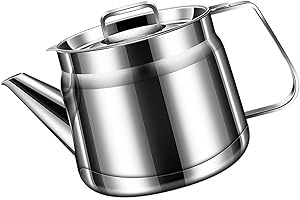 Permanent Oil Filtering Container with Stream 1.5L Capacity Heat Immune Handle for Profound Frying and Food Preparation Engin