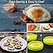 New Egg Ring, Silicone Egg Rings Non Stick, Egg Cooking Rings, Perfect Fried Egg Mold or Pancake Rings(4pcs) (Multicolor)