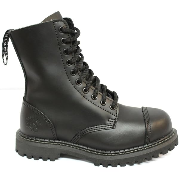 Grinders King Unisex Black Long Leather Military Punk Steel  display picture 1