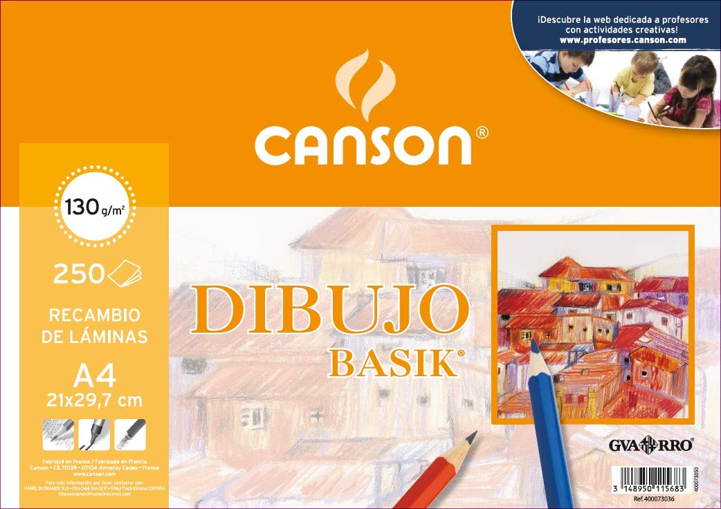 Sheet (Ecopack) 21x29.7 (250) Draw Basik Plain 130g