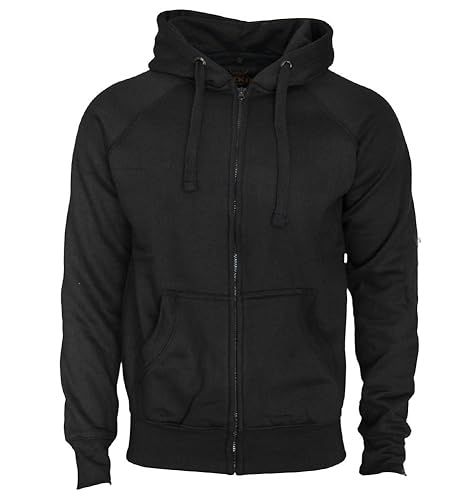 ROCK-IT Apparel® Kapuzenjacke Slim Fit Sweatjacke Heavy Hoodie Zipper Workerhoodie Pullover von Rock-IT - Herren - Schwarz Gr