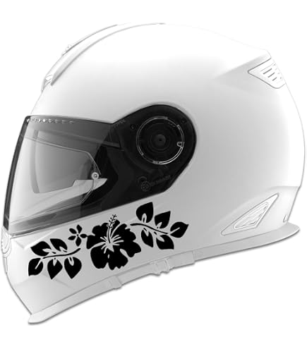 Roses and Leaves Design Auto Car Racing Motorcycle Helmet Decal - 5