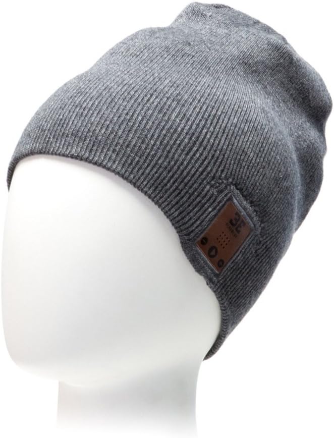 Be Headwear Wireless Headphone Speaker Microphone Beanie Hat Tall Slouchy- Retail Packaging - Charcoal
