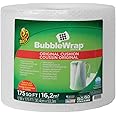 Duck Brand Bubble Wrap Roll, 3/16" Original Bubble Cushioning, 12" x 175', Perforated Every 12" (1053440), Clear