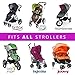 Universal Stroller Organizer By Maternity – Durable Spacious Stroller Accessory – Extra Long Straps, Fits All Strollers. Available in All Black or Black with a Pink Border.