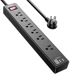 Yintar 6Ft Power Strip with USB Ports
