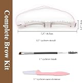 TEUVO Eyebrow Stencil Kit 12 Styles Shaper with Brush & Razor for Beginners view 5