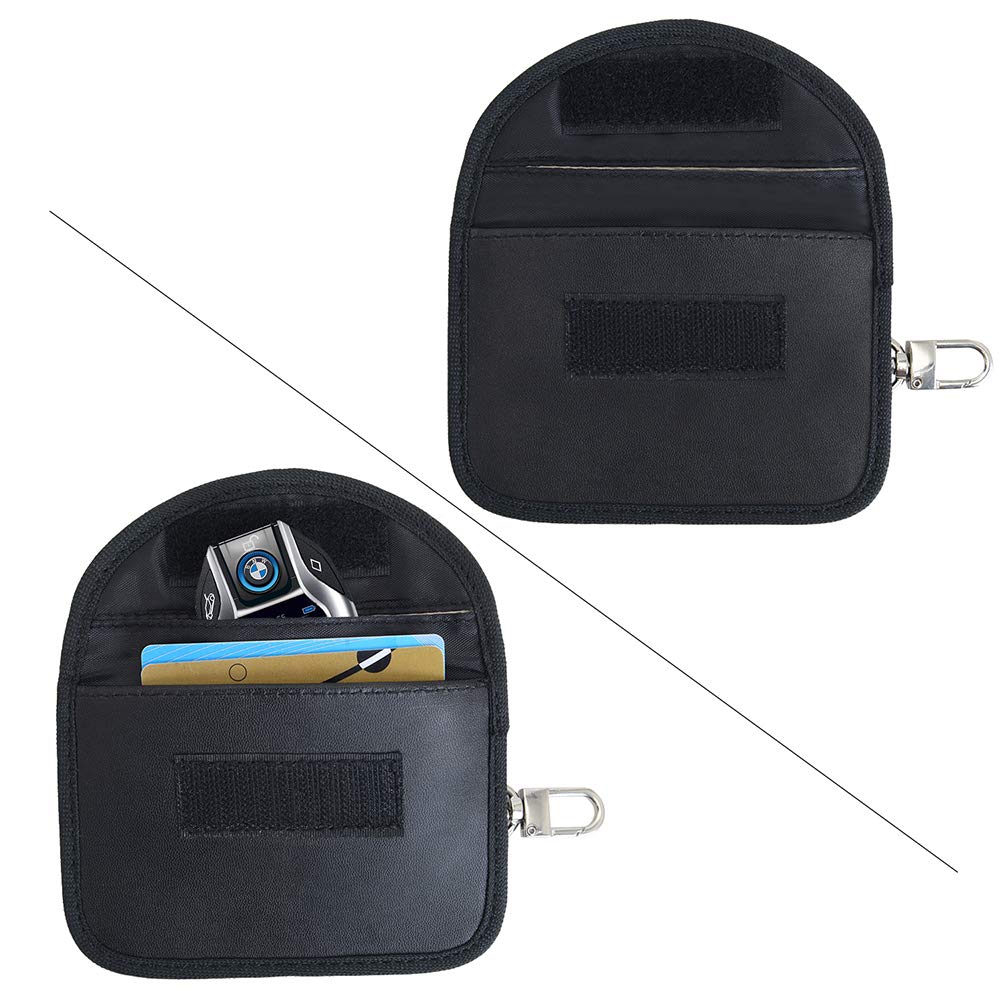 2 x Blocco Chiave Auto Custodia per Segnale Caso di Blocco Segnale Chiave Auto RFID Borsa di Blocco per Chiavi della Macchina Carta di Credito Antifurto WiFi NFC RF Bloccare Custodia