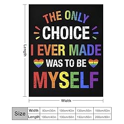LGBT Blanket Gay Pride Throw Rainbow LGBT Colorful