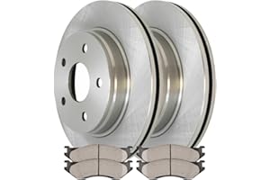 AUTO SHACK AutoShack Front Brake Kit Rotors and Performance Ceramic Pads Pair of 2 Driver and Passenger Side Replacement for 2002-2005 Dodge Ram 1500 2004-2006 Durango 3.7L 4.7L 5.7L V8 4WD RWD PCDR6300763007966