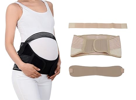 DEBAIJIA Schwangerschaft Stützgürtel Schwangerschaftsbandage Bauchband Verstellbare Becken Rückenstütze Bauchgurt Umstandsgür