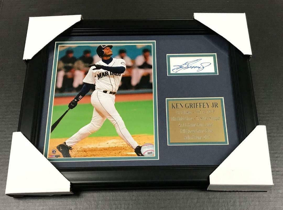 KEN GRIFFEY JR SEATTLE MARINERS Autographed Facsimile Reprint Framed
