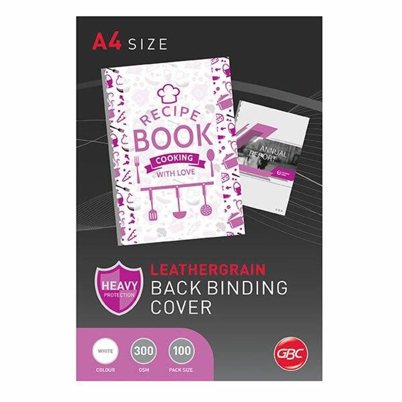 Antelope Binding Covers Leather-look Plain A4 White Ref CE040070 [Pack of 100]