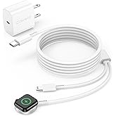 𝟐𝟎𝟐𝟒 𝐔𝐩𝐠𝐫𝐚𝐝𝐞𝐝 Apple Watch Charger,2-in-1 USB C Charger for iWatch & iPhone,6FT Fast Charging Cable with 20W Fast 