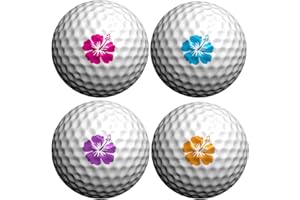 Golfdotz - USGA Rule Conforming Golf Ball Markers, Golf Ball Stickers for Marking Balls, No More Smearing from Stamps, Gifts for Golfers, Dads, and Retirees, (Tropical Collection; 18-32 Count)