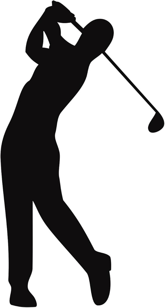 Golfspieler Aufkleber Golfer Golf Sport Autoaufkleber (Schwarzmatt
