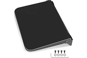 GORGERILA Side Table for Weber Searwood 600 / XL 600 16” Foldable Grill Shelf Grill Accessories Storage Pellet Smoker Replacement Parts 3400140 Outdoor Steel BBQ Table Shelf, Black