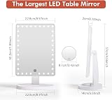 FUNTOUCH X-Large Lighted Vanity Mirror with 35 LEDs 10X Magnification view 7