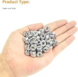 TERF M4 Hex Nut 4mm Steel Full Nut Pack of 200 Silver view 4