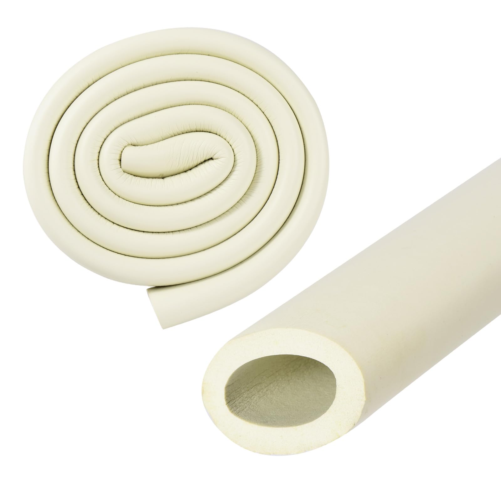 M METERXITY Pipe Insulation Foam Tube, 22mm ID 32mm OD, 3.3Ft Length, Soft Flexible Pipe Foam Insulation for Handle Grip Support/Guitar Stand/Roof Racks [White]