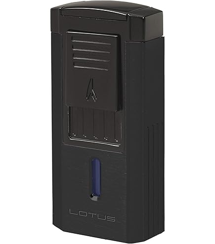 Lotus Commander Cigar Lighter - Triple Flame Torch With Integrated Punch, Wind-Resistant & All Metal Housing