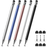 Stylus (5 Pcs), 2-in-1 Stylus Pen for Touch Screen, High Precision and Sensitivity, Suitable for iPhone/ipad/Android Tablets,