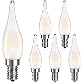 GANLILAN Non-Dimmable E12 Candelabra LED Light Bulbs Frosted 25 Watt Equivalent 3W,Type C Frosted Chandelier Light Bulbs for 
